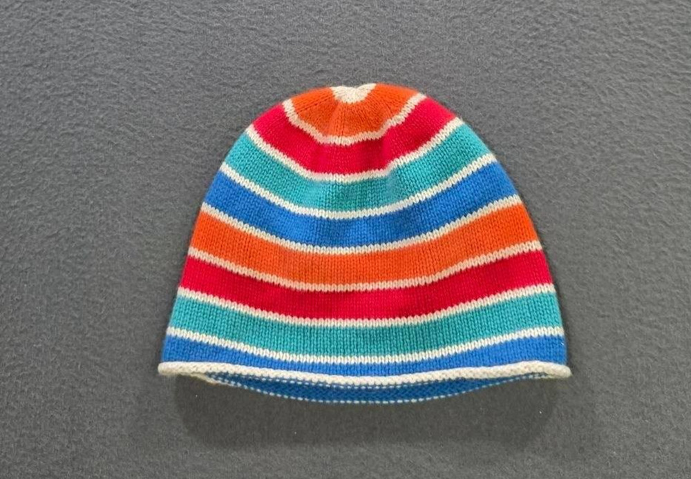 Invisible Nord KIDS 100% cashmere Hat Beanie Striped Multicolor Unisex A011003